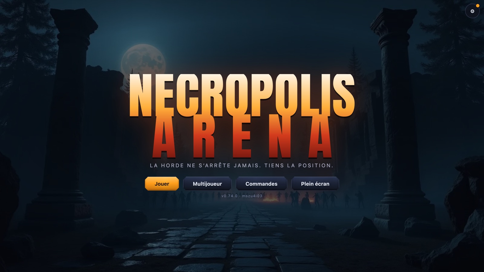 Necropolis Arena — écran titre / title screen